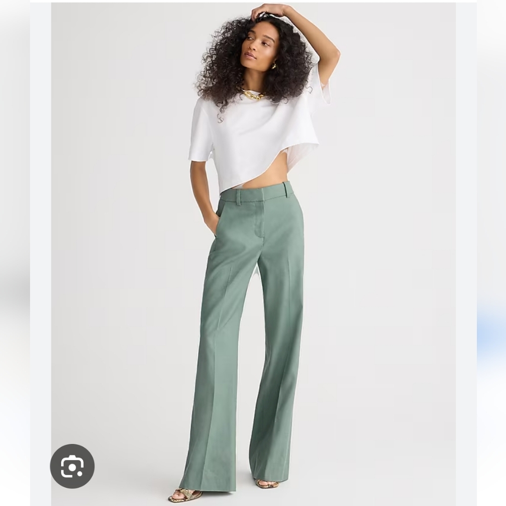JCrew Carolina Flare Pant Linen Blend